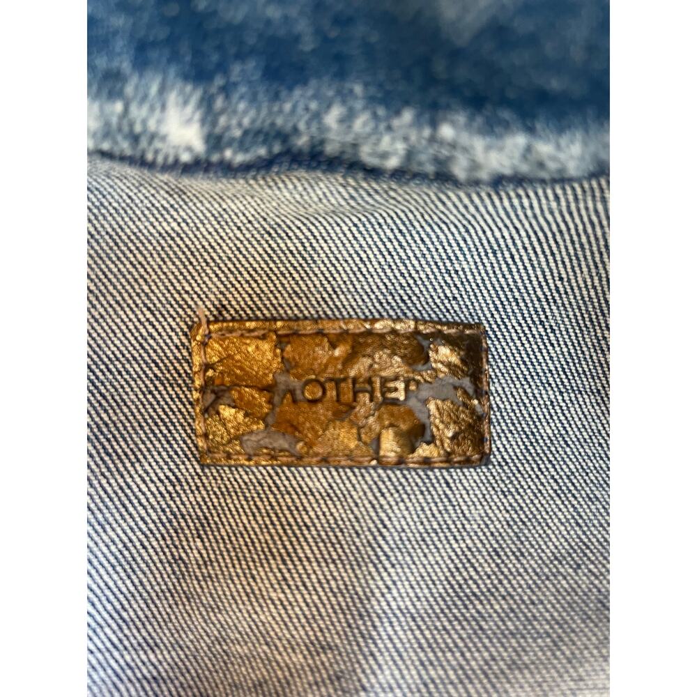 Mother Jeans Sleeveless Distressed The Bruiser Denim Vest - Picture 4 of 6